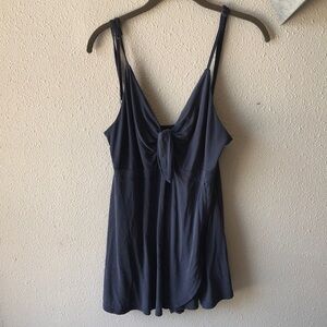 Urban Outfitters Alix Tie Front Wrap Skort Romper Navy XL